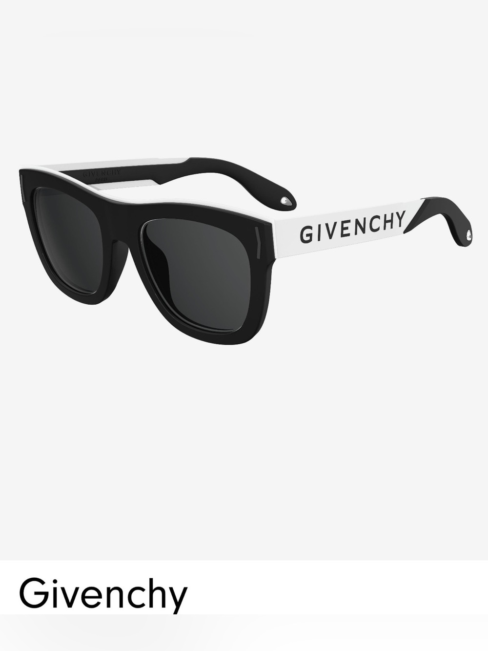 Givenchy Black Square Frame Sunglasses with Dark Lenses